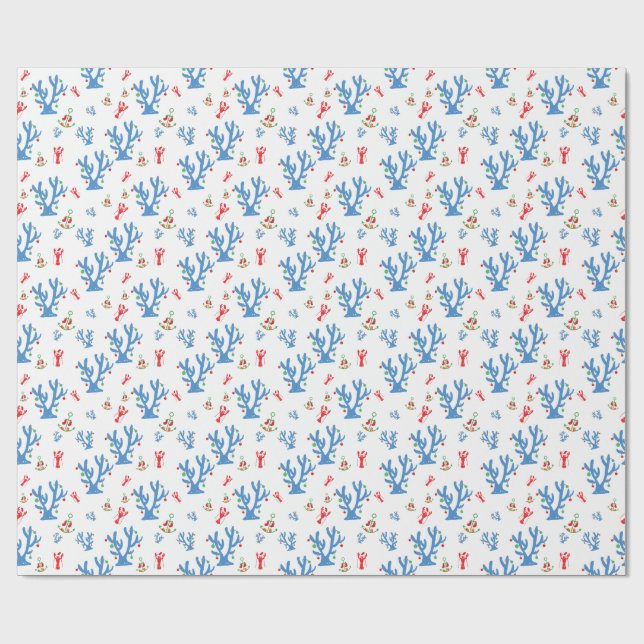 Beachy Christmas Wrapping Paper (Flat)