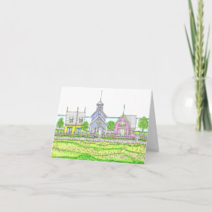 Beachy Cottages Folded Notecard