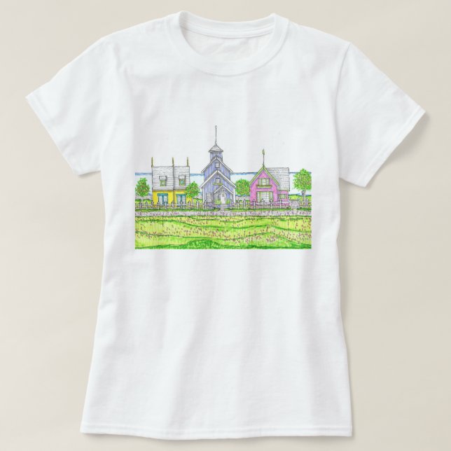 Beachy Cottages Tshirt (Design Front)