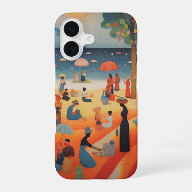 Beachy Day iPhone 16 Case (Back)