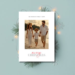 Beachy Family Photo Nautical Christmas Card