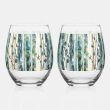 Beachy glassware, ocean themed 