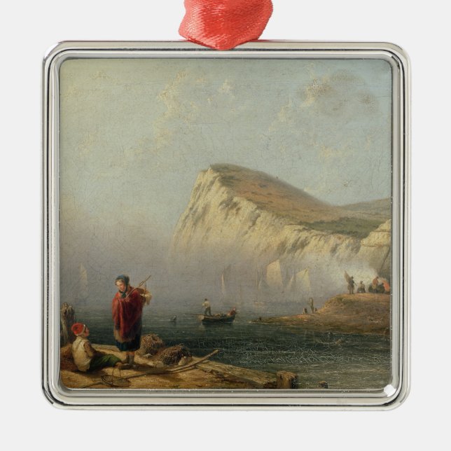 Beachy Head, 1850 (oil on canvas) Metal Tree Decoration (Front)