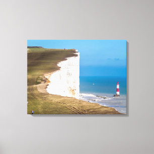 Beachy Head and lighthouse view canvas print