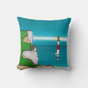Beachy Head lighthouse and Cliff Top Cushion