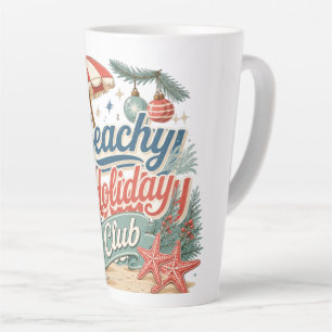 Beachy Holiday Club Retro Coastal Christmas Latte Mug