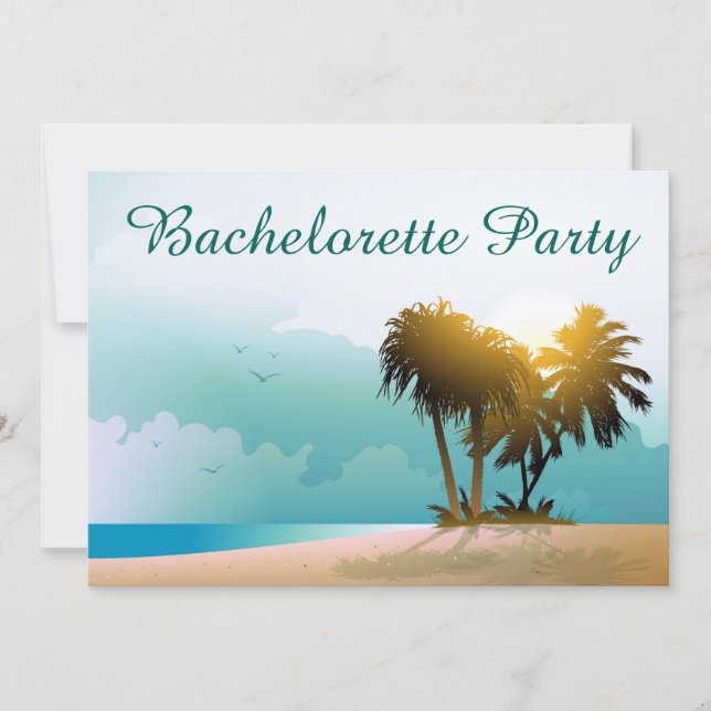 Beachy Illustration Invitation (Front)