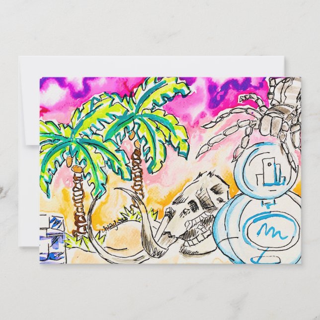Beachy Invitation (Front)