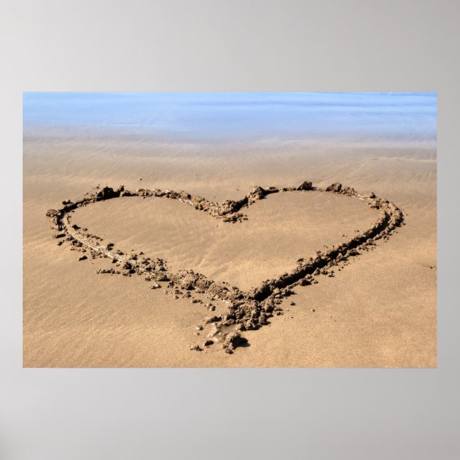 beachy love heart poster (Front)