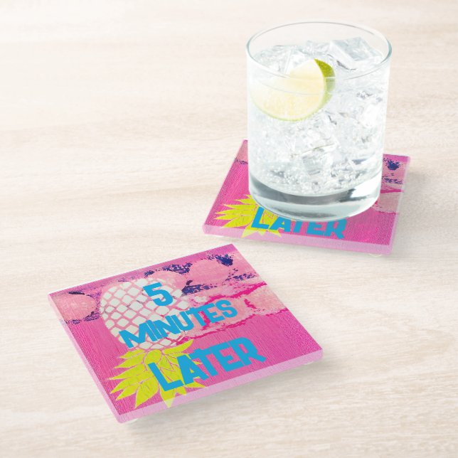 Beachy  pineapple coasters (Angled)