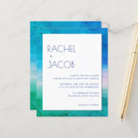 Beachy Retro Type Summer Wedding Invitation