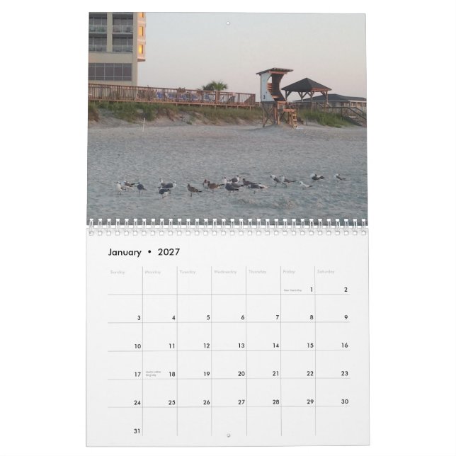 Beachy Scenes Calendar (Jan 2027)
