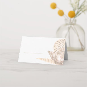 Beachy Sea Shell Design Place Card