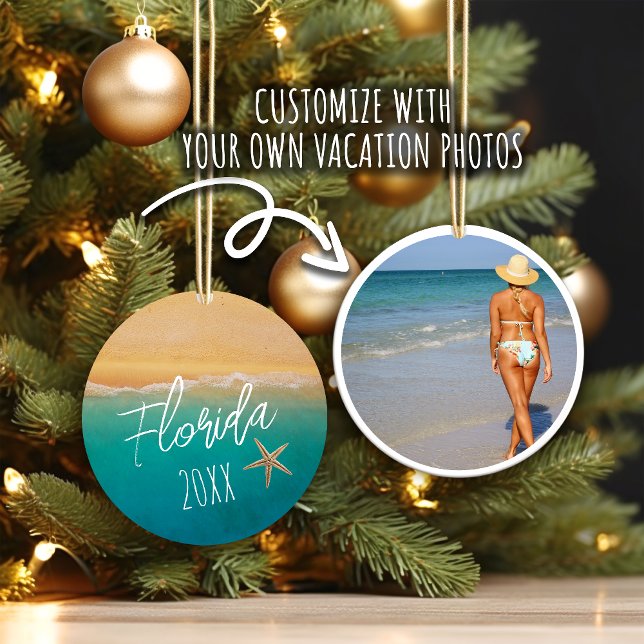Beachy Travel Photo Ornament (Creator Uploaded)