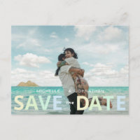 Beachy Wedding Save the Date Photo QR Code