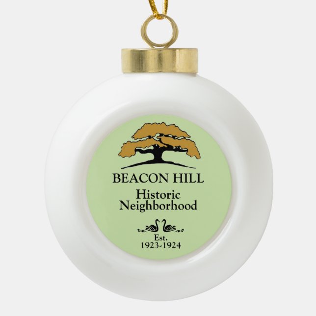 Beacon Hill Round Ball Ornament (Front)