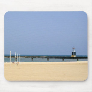Beacon Light of Lake Michigan Shores Mouse Pad