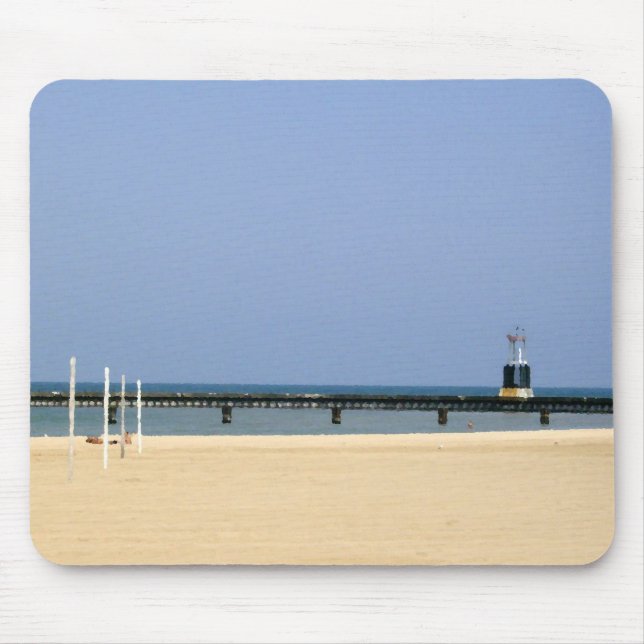 Beacon Light of Lake Michigan Shores Mouse Pad (Front)
