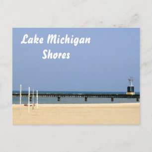 Beacon Light of Lake Michigan Shores Postcard