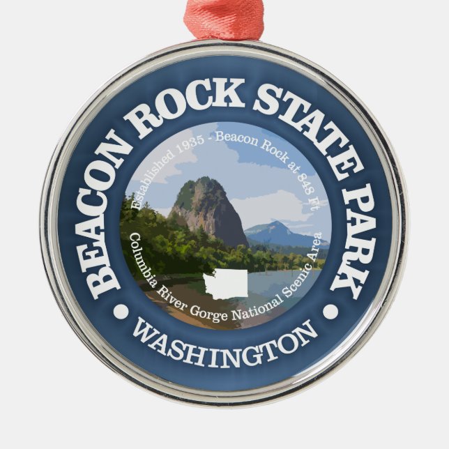 Beacon Rock SP Metal Tree Decoration (Front)