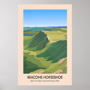 Beacons Horseshoe Brecon Beacons National Park Poster