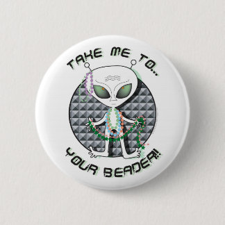 Bead Alien 6 Cm Round Badge