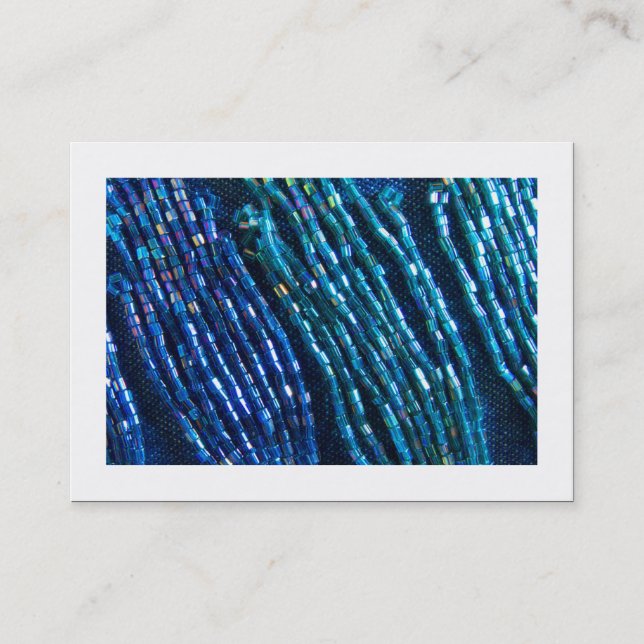 Bead Braids (Bordered) Business Card (Front)