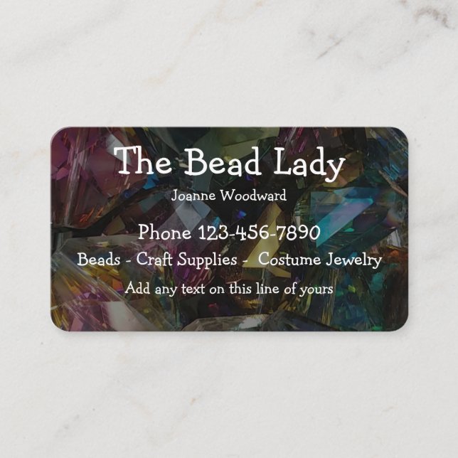 Bead & Crafting Theme Business Card (Front)