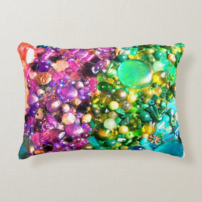 Bead mosaic decorative cushion (Front)