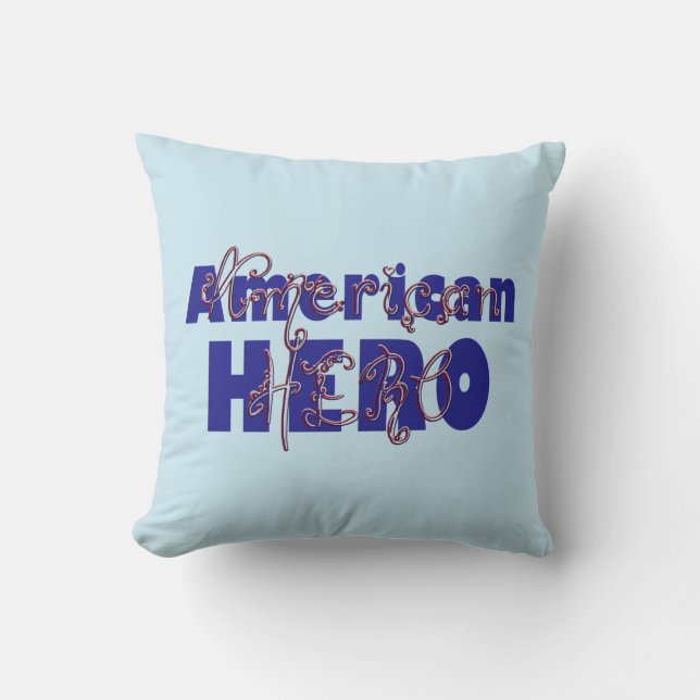 Beaded American Hero-Square Pillow (Front)