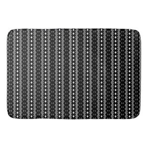 Beaded Black & White Bath Mat