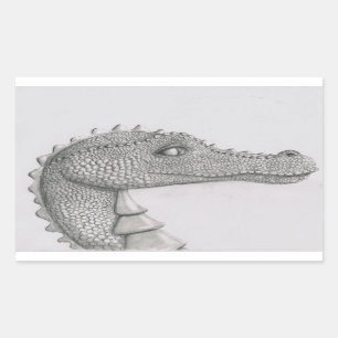 Beaded Dragon Rectangular Sticker