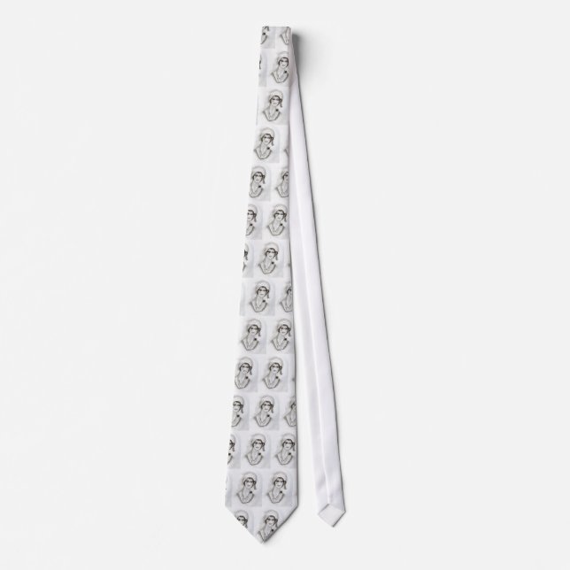 Beaded flapper girl tie (Front)