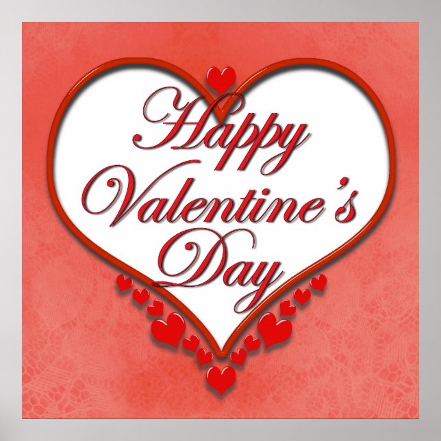 Beaded Heart Valentine Poster (Front)