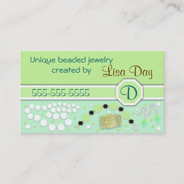 Beaded Jewellery Business Card (Front)