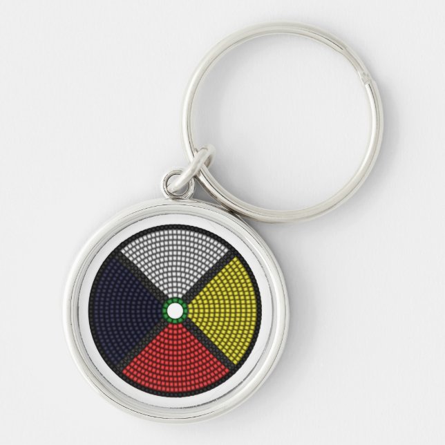 Beaded Medicine Wheel Key Ring (Front)