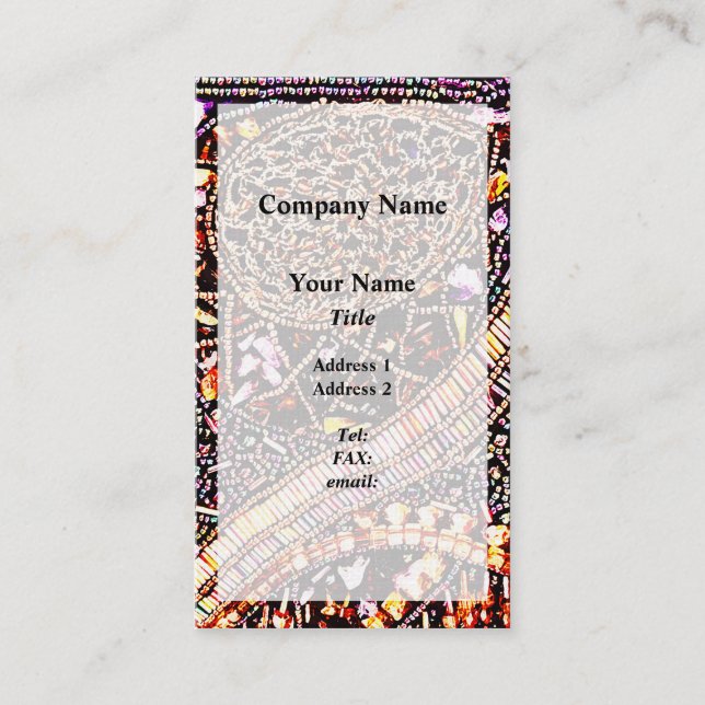 Beaded Victorian Purse Business Card (Front)