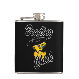 Beading Chick #4 Hip Flask