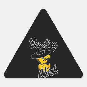Beading Chick #4 Triangle Sticker