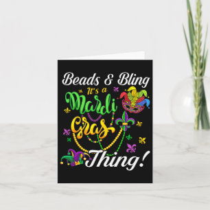 Beads And Bling It's A Mardi Gras Thing Carnival M Card