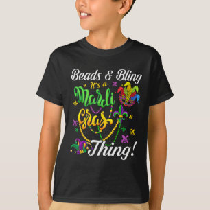 Beads And Bling It's A Mardi Gras Thing Carnival M T-Shirt