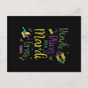 Beads and Bling it's a Mardi Gras Thing Carnival Postcard