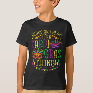 Beads Bling Mardi Gras Thing Carnival Party Men Wo T-Shirt