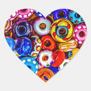 Beads Heart Sticker