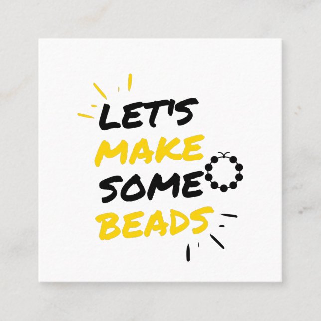 Beads makers square business card (Front)