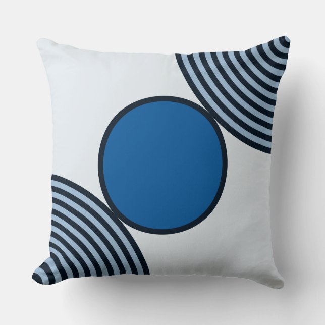 Beads Pattern In Shades Of Blue - Throw Pillow (Front)