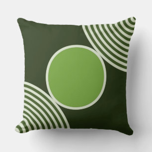 Beads Pattern In Shades Of Green Throw Pillow