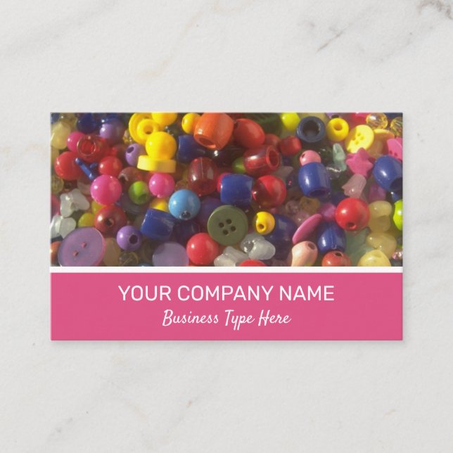 Beads Sewing Crafts Business Card (Front)