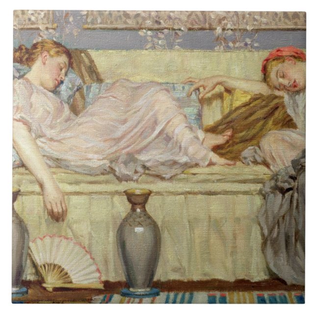 Beads (study), c.1875 (oil on canvas) tile (Front)