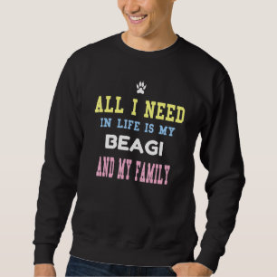 Beagi Family Mum Dad Love Beagle Corgi Sweatshirt